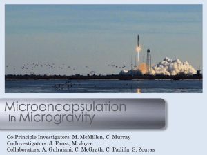 Microencapsulation in Microgravity
