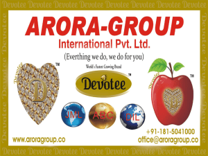 Brand - ARORA-GROUP International Pvt. Ltd.