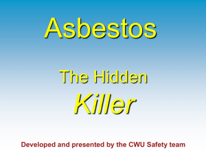 Presentation: Asbestos - the hidden killer