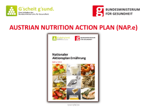 AUSTRIAN NUTRITION ACTION PLAN (NAP.e)