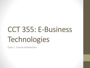 CCT 355: E-Business Technologies - cct355-f12