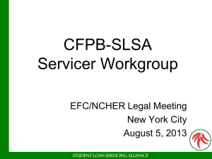 CFPB SLSA Servicer Workgroup
