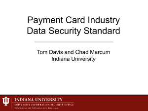 The PCI DSS - Protect IU