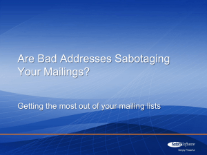Are Bad Addresses Sabotaging Your Mailings?