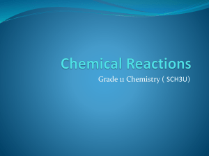 Chemical Reactions - Wikispaces - OISE-IS-Chemistry-2011-2012