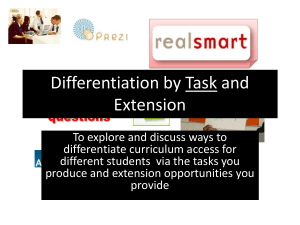 Differentiation and Extension - teachologyrossett