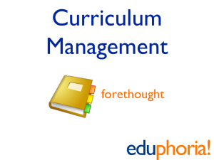 Curriculum Management Planning (PowerPoint)