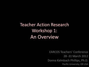 Teacher Action Research - Early Learning Community