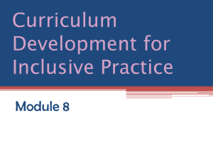Curriculum Development for Inclusive Practice - Hull-Post-16