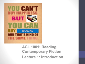 ACL 1001: Reading Contemporary Fiction