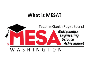 What is MESA? - Pacific Lutheran University