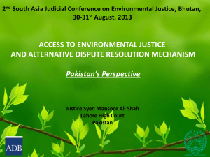 2 nd South Asia Judicial Conference on Environmental Justice