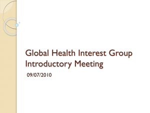 Global Health Interest Group Intro