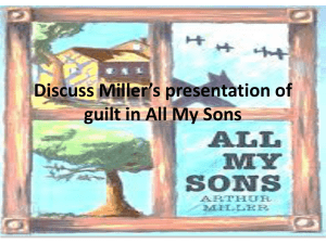 Discuss Miller*s presentation of guilt and betrayal in All My Sons