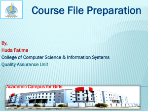 Course File Preparation
