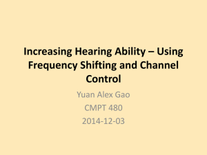 Increasing Hearing Ability * Using Shifting Frequencies
