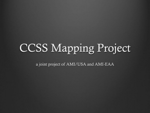 CCSS Mapping Project - AMI-EAA