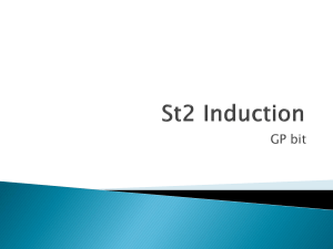 St2 Induction - Pennine GP Training