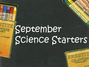 September Science Starters