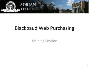 Blackbaud Web Purchasing
