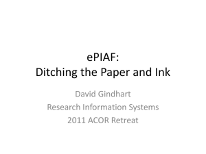 ePIAF: Ditching the Paper and Ink