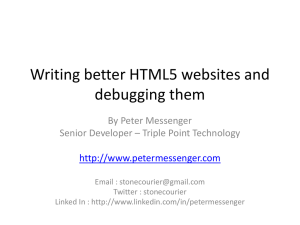 Writing better HTML5 websites and debugging