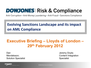 Dow Jones - Compliance:Screening
