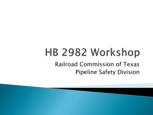HB 2982 Workshop - Railroad Commission