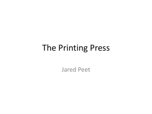 Class 3 - PPT - The Printing Press
