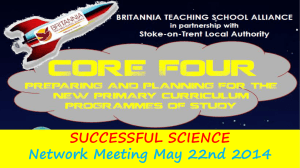 Network Meeting 21/05/14 - Britannia Teaching School Alliance