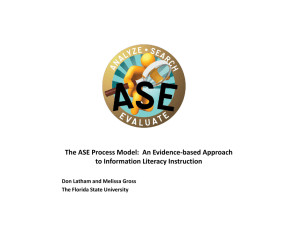 The ASE Process Model: An Evidence