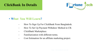 ClickBank In Details - Official Blog of Fortune Tech