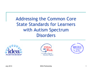 Addressing the Common Core Standards for