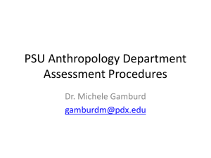 PSU Anthropology Department Assessment Procedures