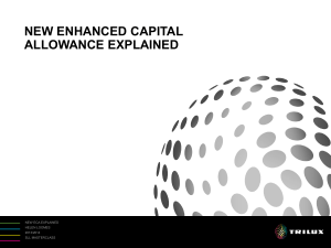 New Enhanced Capital Allowance Explained