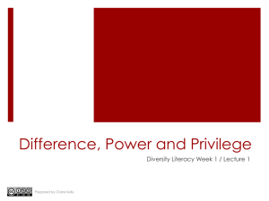 1.1 Difference, power & privilege