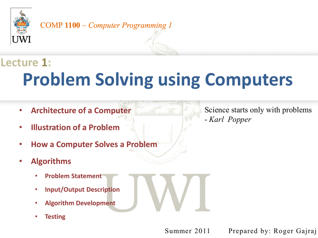 computer problem solving test
