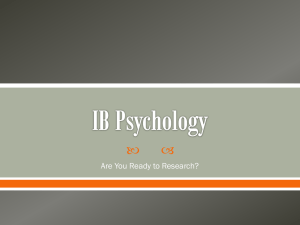 IB Psych Research Skills