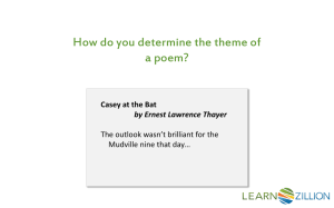Determine the Theme of a Poem
