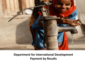 DFID Paying for Results