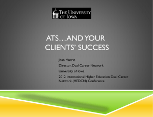 ATS... and Your Clients` Success (Joan Murrin, University of