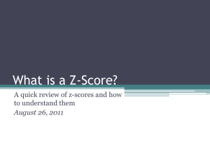 Z-Score “Cheat Sheet”