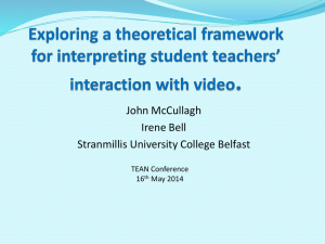 Exploring a theoretical framework for interpreting student teachers