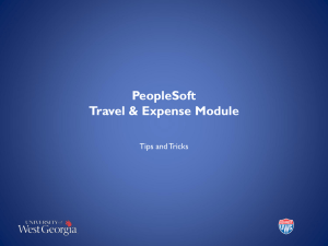 PeopleSoft Travel & Expense Module