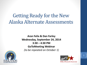 to be repeated on October 1 - Alaska Department of Education