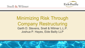 Minimizing Risk Through Company Restructuring