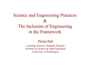 Science and Engineering Practices & The Inclusion of Engineering
