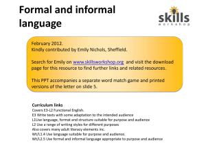 e3l1 Formal and Informal language power point
