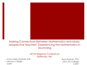 Making Connections between Mathematics and Music