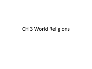 CH 3 World Religions